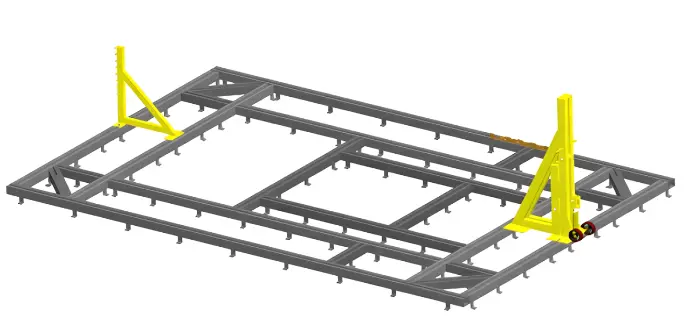 Bệ kéo nắn chìm sàn cho xe con 4000 x 6000 mm