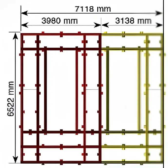 Bệ kéo nắn chìm sàn xe con 6522 x 3980 mm